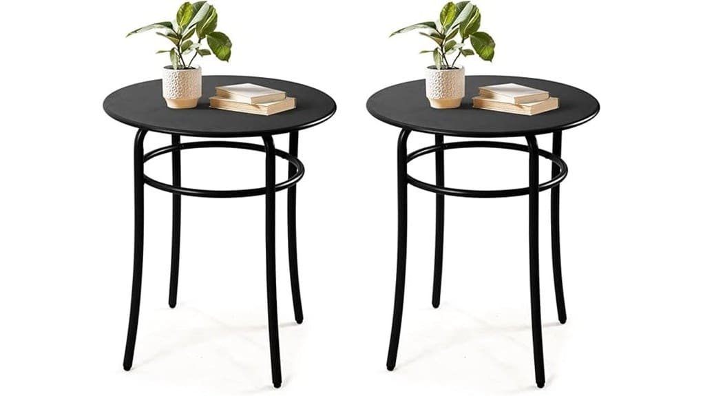 27 5 inch round outdoor endtables