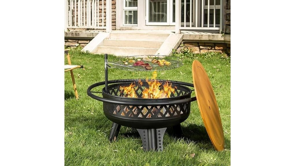 32 inch outdoor firepit grill