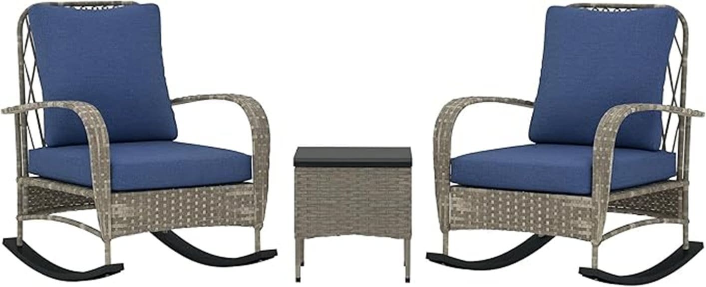 3 piece outdoor wicker set