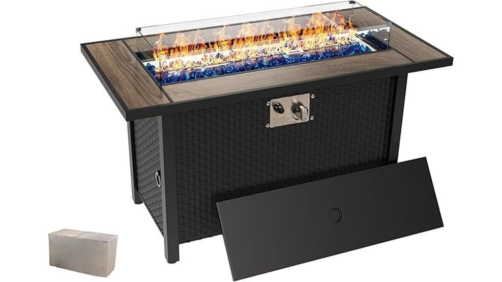 45 inch gas fire pit
