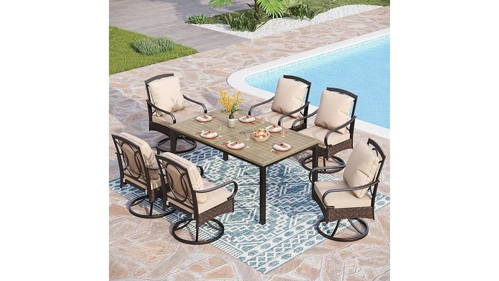 7 piece outdoor dining set