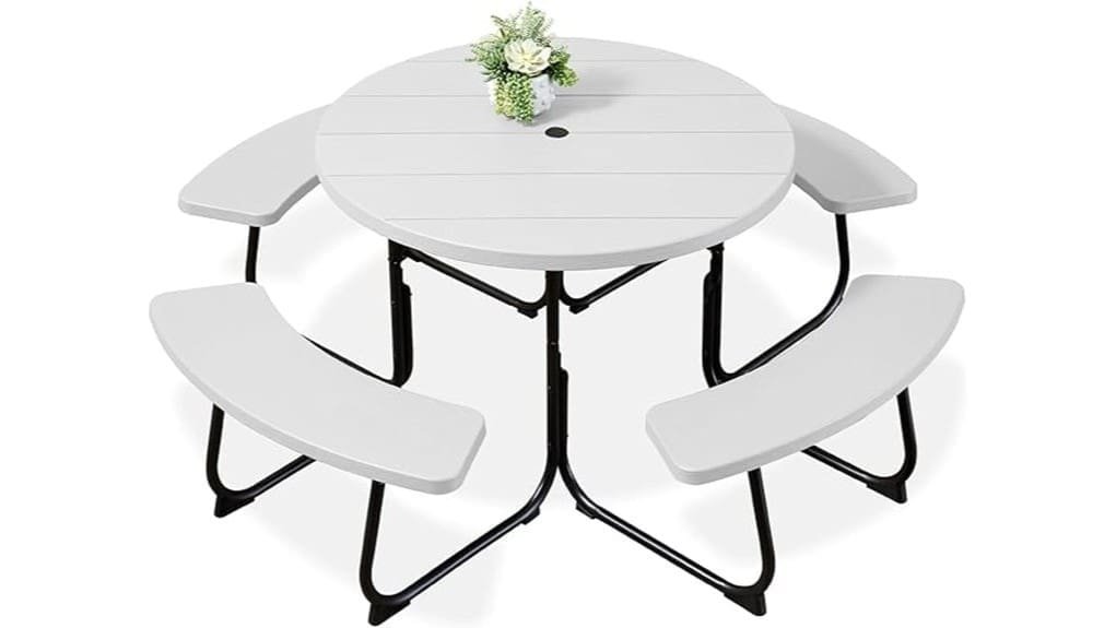 8 person outdoor bench picnic