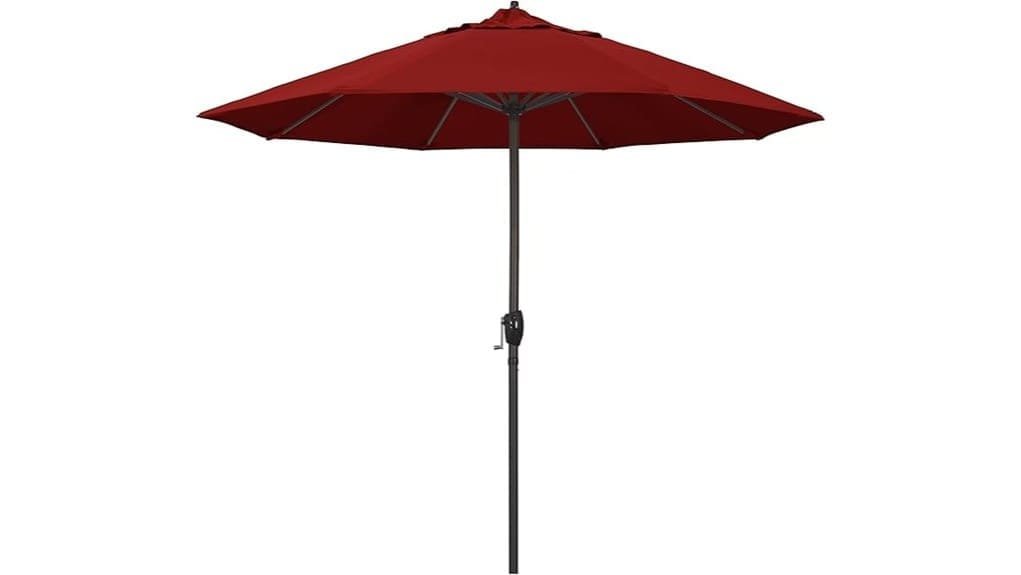 9 foot sunbrella aluminum umbrella