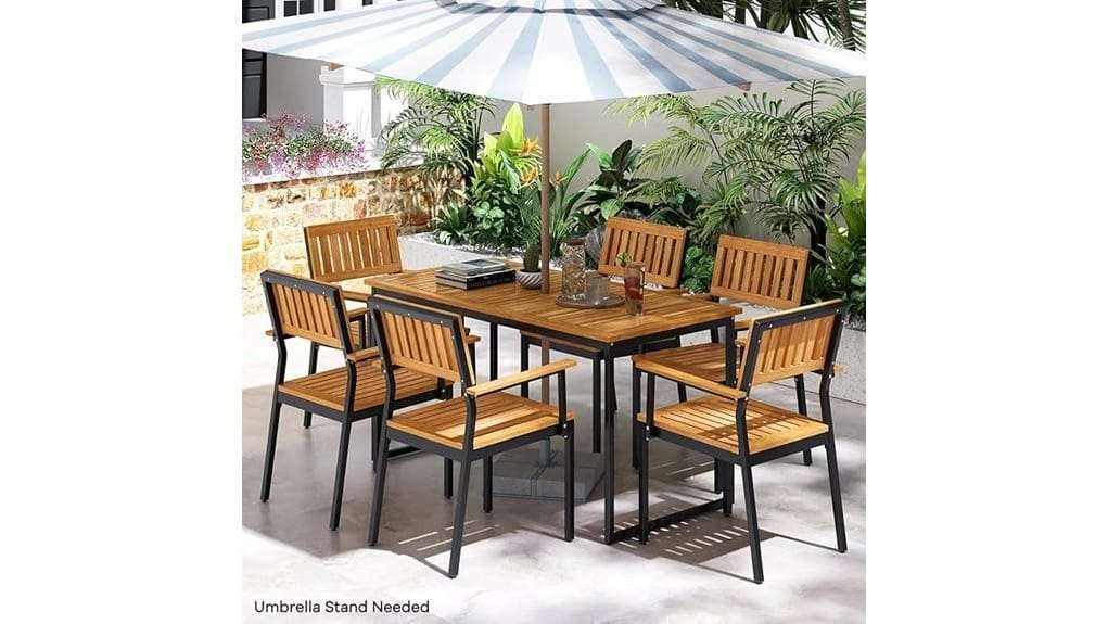 affordable compact patio dining set