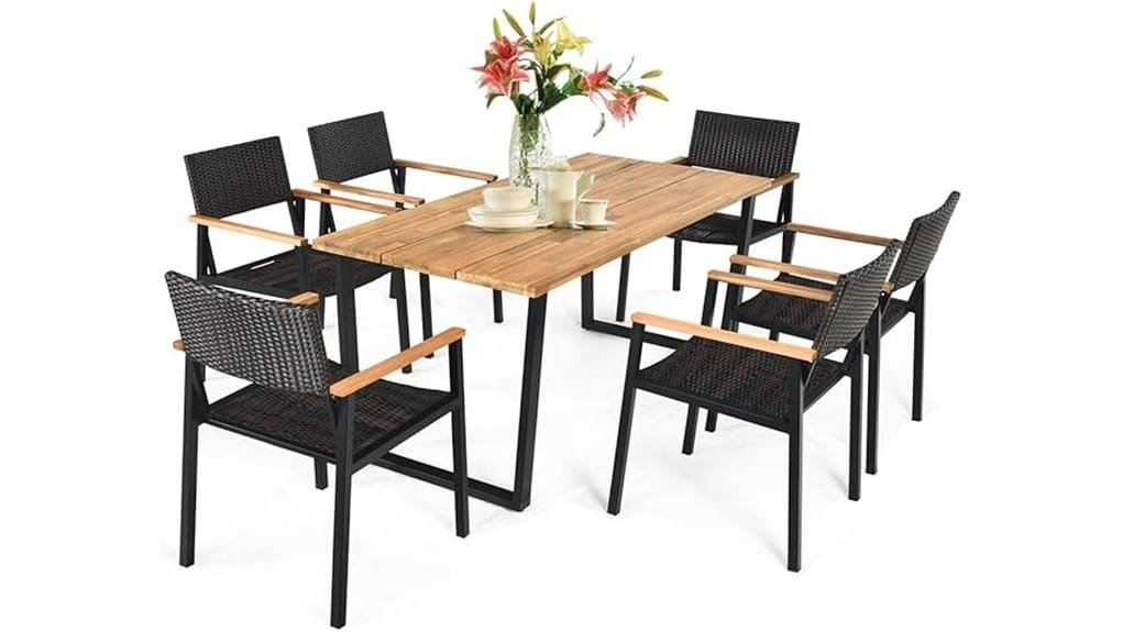 affordable compact patio set
