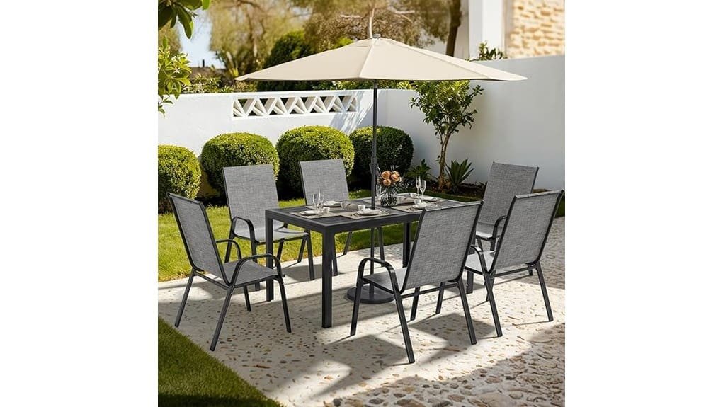 affordable modern patio dining set