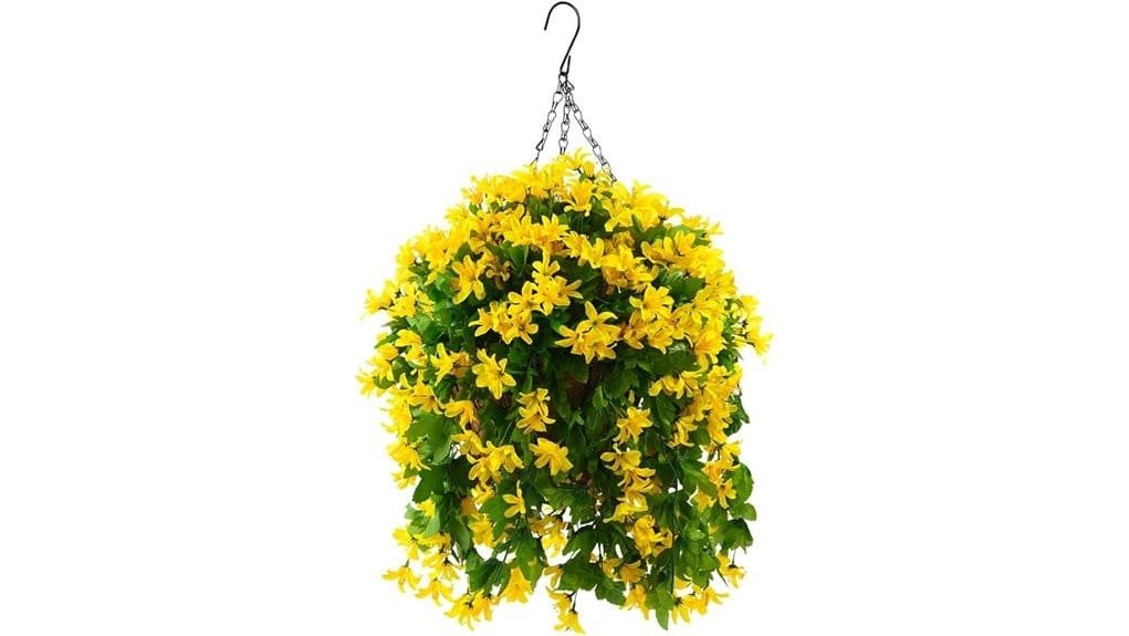 artificial hanging flowers basket