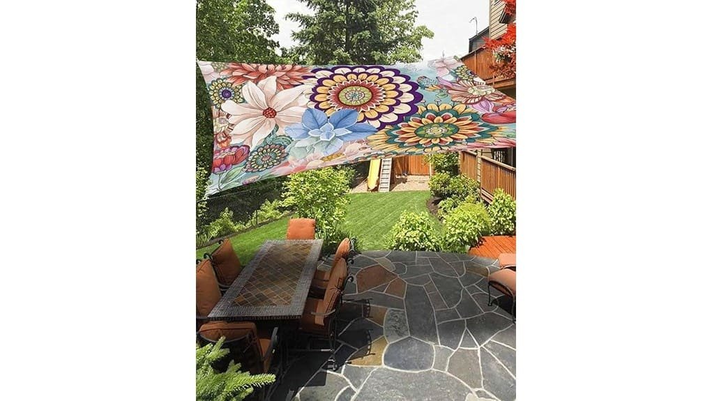 boho floral mandala sunshade