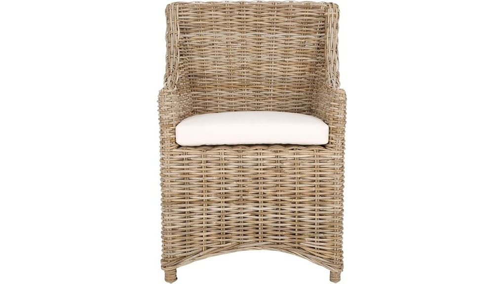 brown white washed ventura armchair