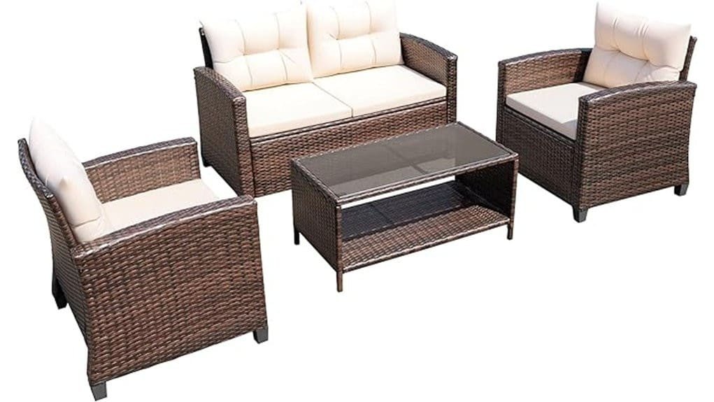 compact affordable outdoor seating set