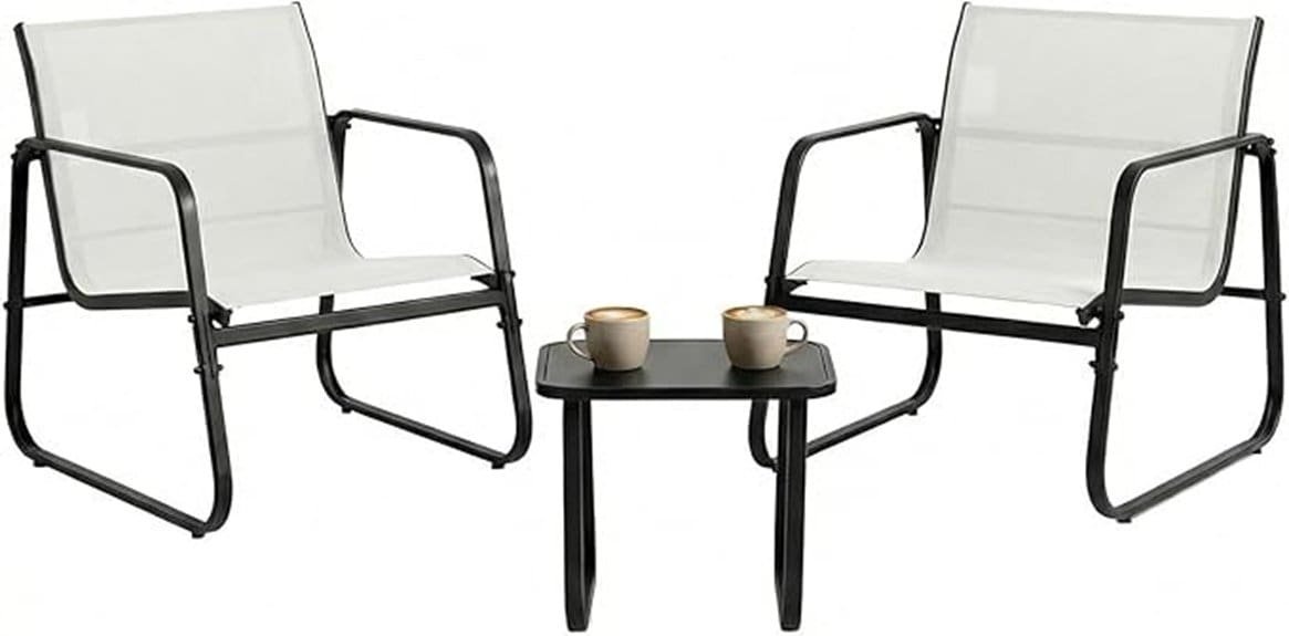 compact durable outdoor seating set