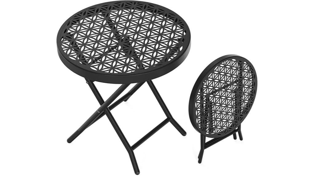 compact foldable side table