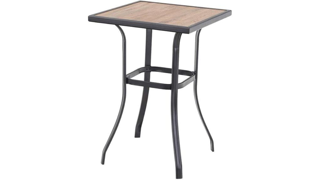 compact modern outdoor dining table