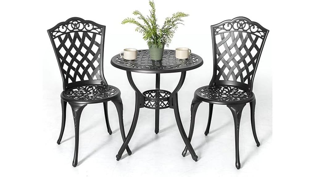 compact modern patio dining set