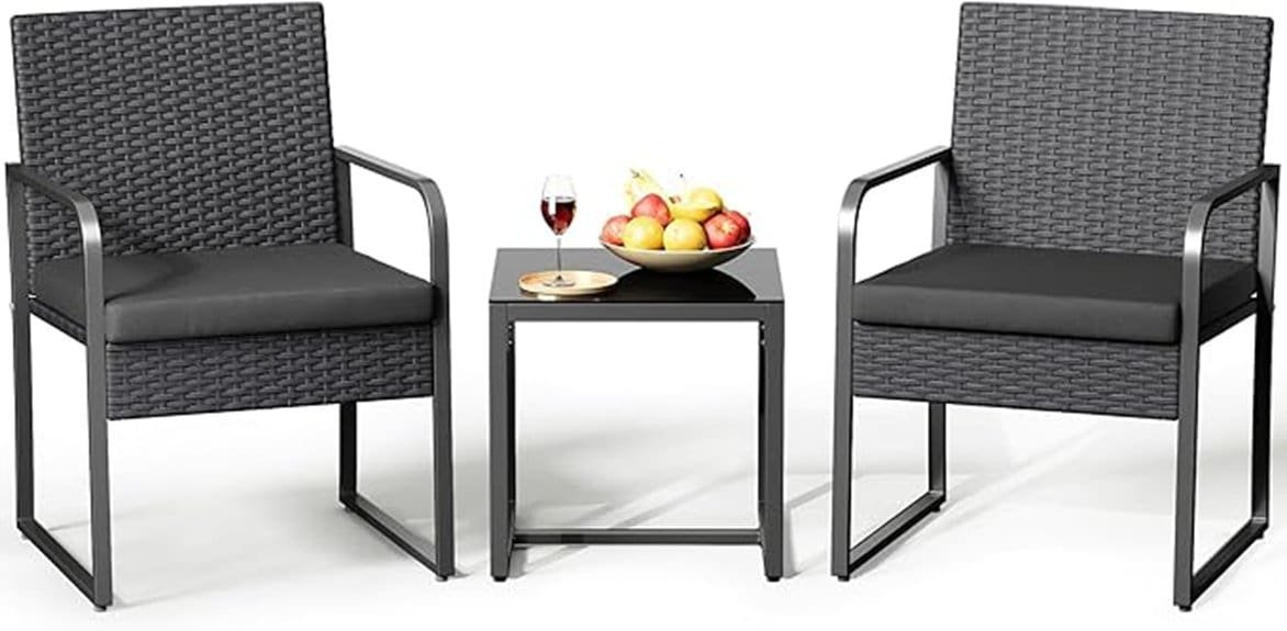 compact outdoor bistro set