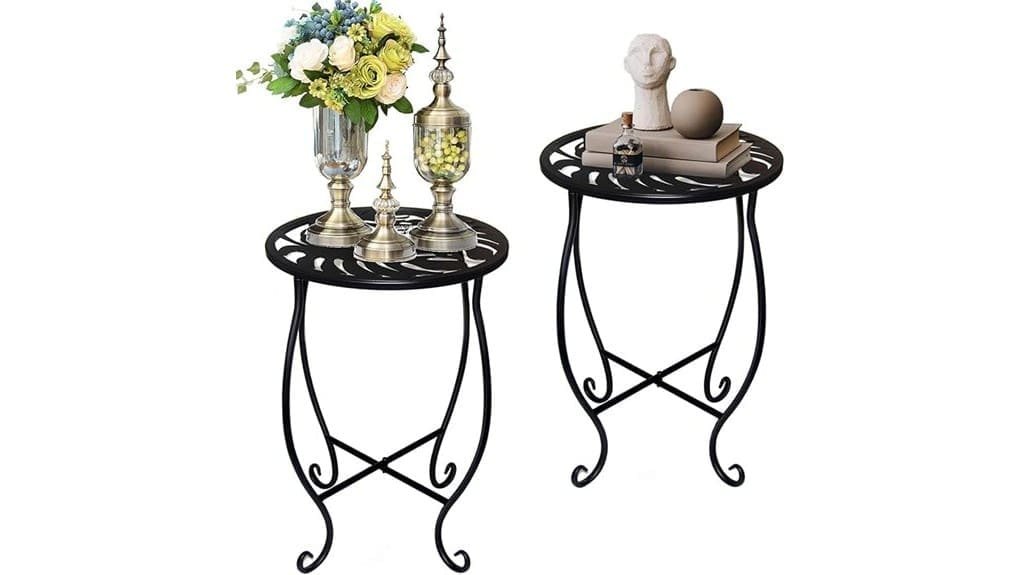 compact two pack side tables