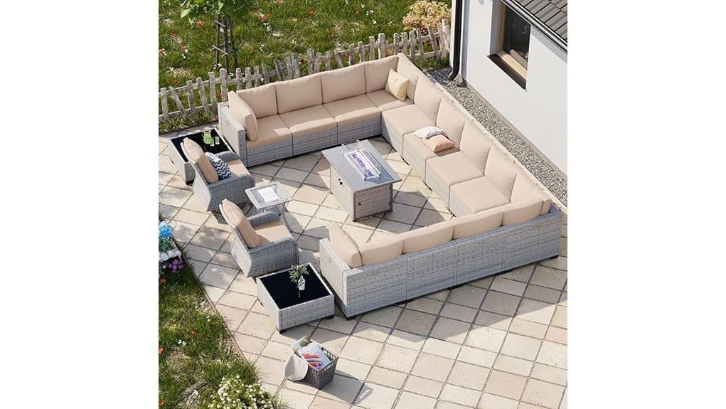 comprehensive 18 piece outdoor seating