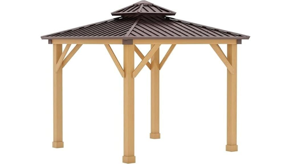 durable 10x10 hardtop gazebo