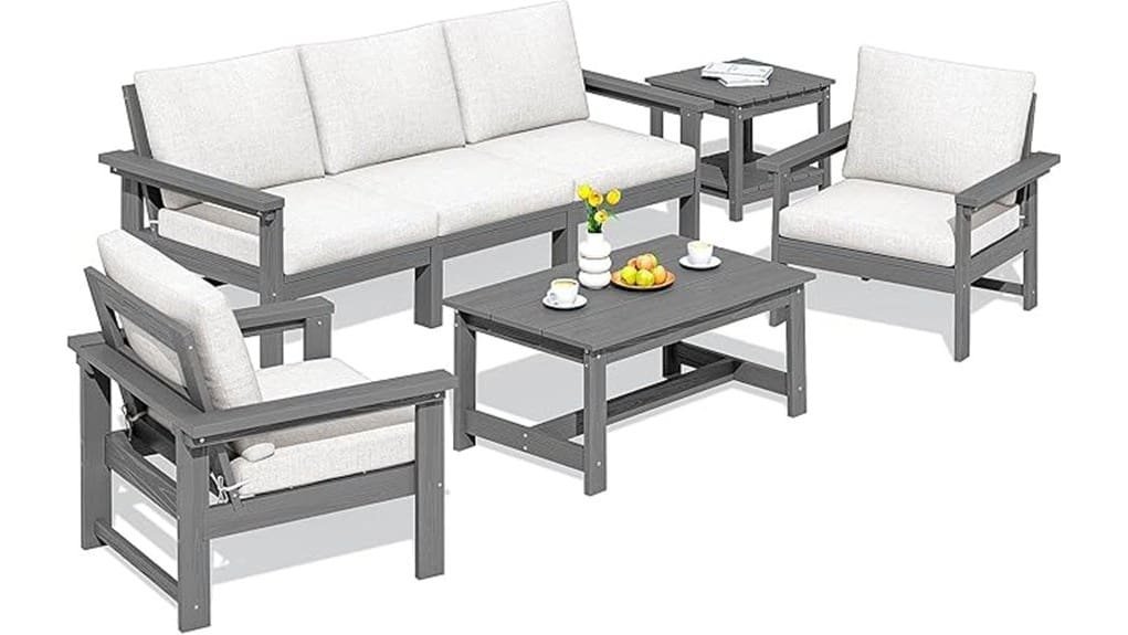 durable hdpe wicker patio set