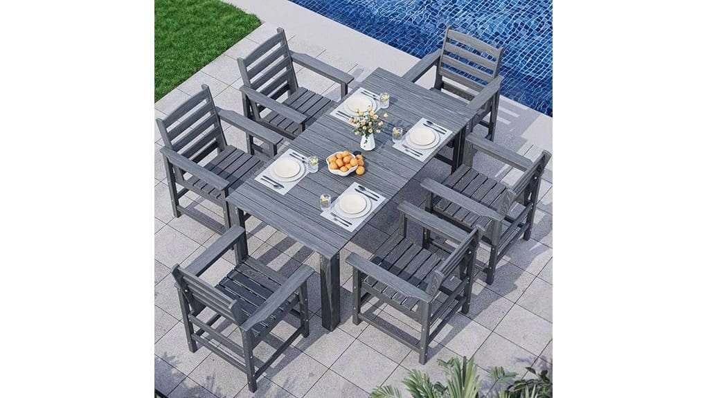 durable outdoor hdpe dining set