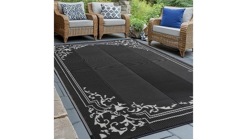 durable stylish geometric outdoor rug