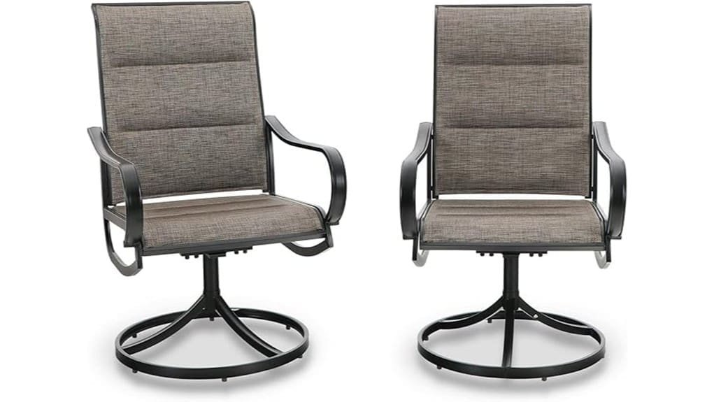 durable swivel patio dining chairs