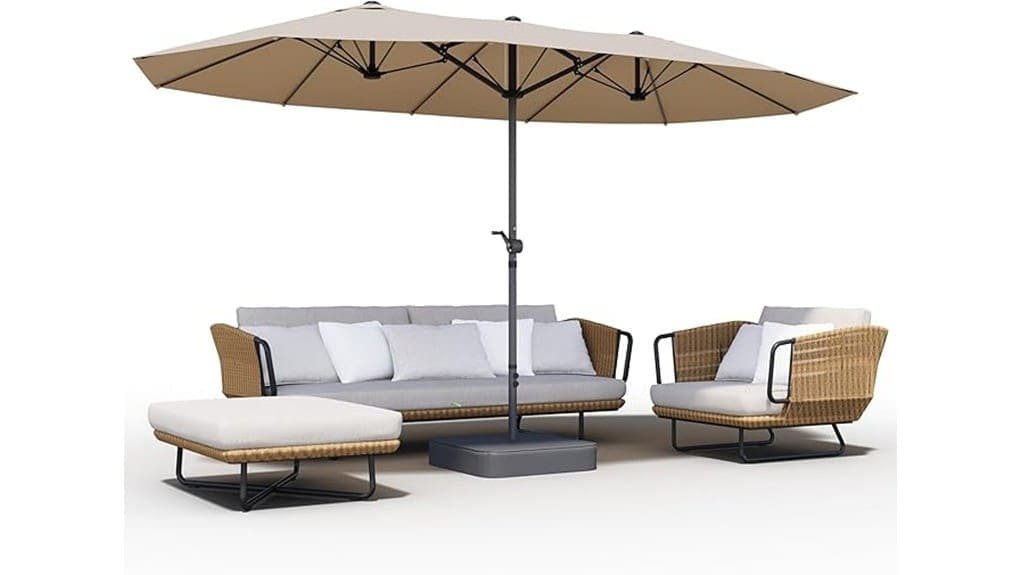 extra large patio umbrella set