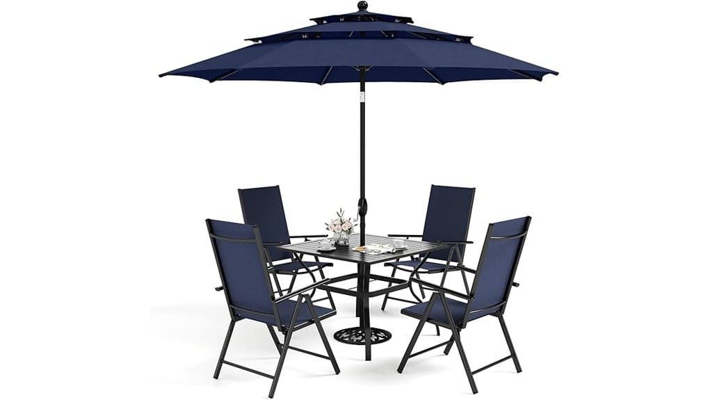 five piece outdoor dining set