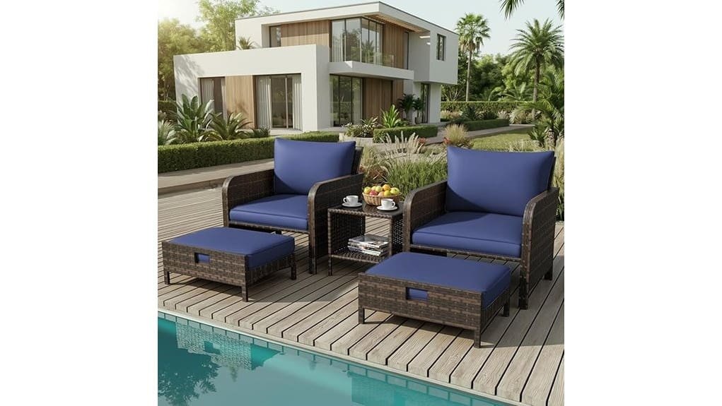 five piece outdoor patio set