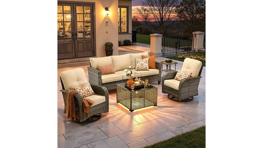 five piece outdoor patio set