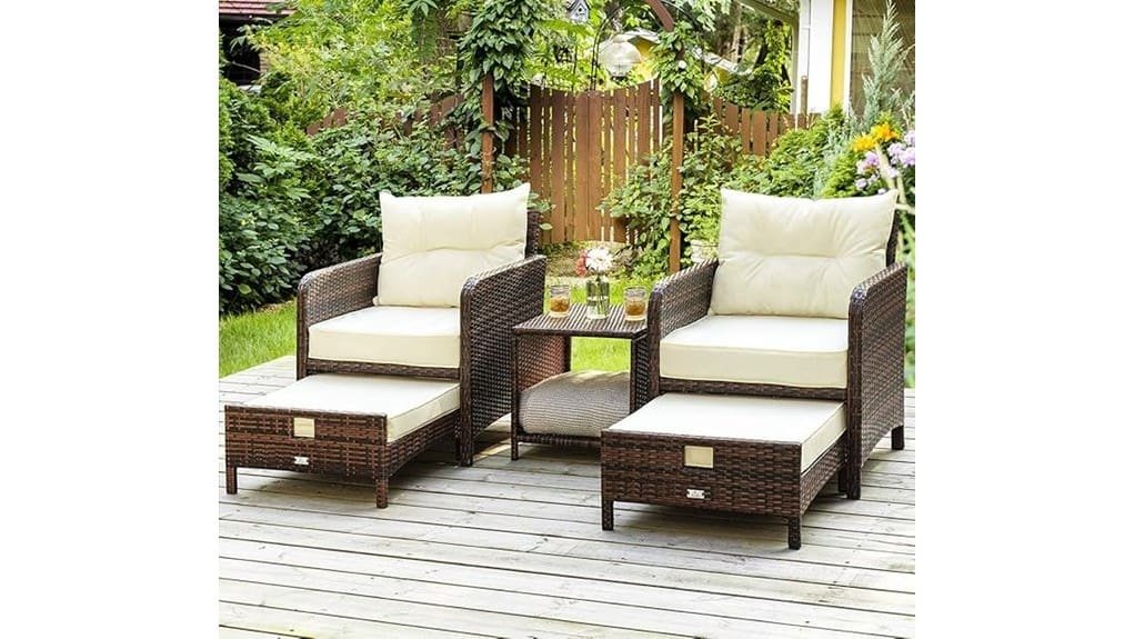 five piece outdoor seating set