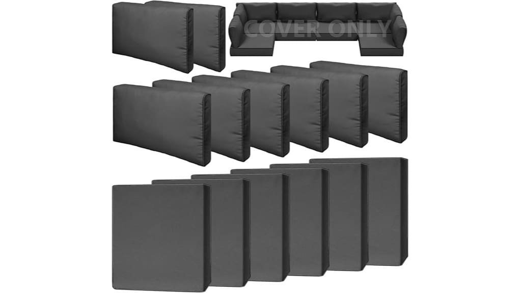 fourteen piece waterproof patio cushions