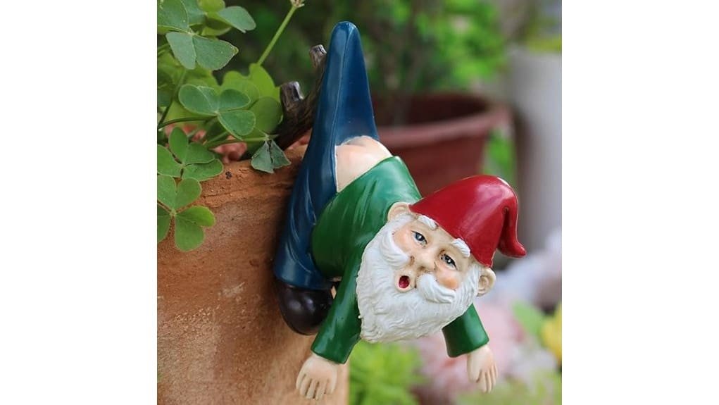 gnome hugging flower pot gnome hugging flower pot