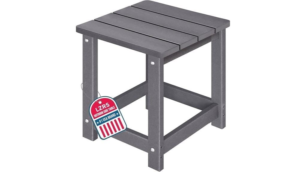 grey adirondack outdoor side table