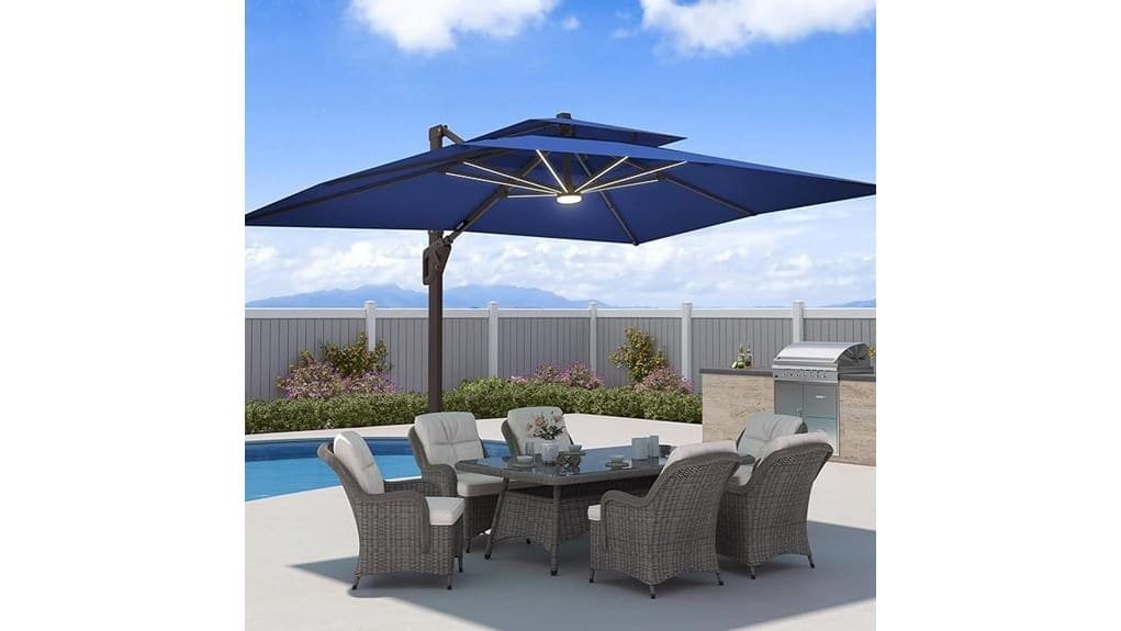 large led lit 9x12ft umbrella