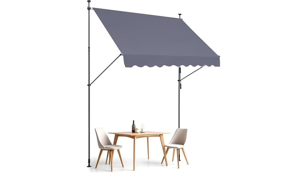 large retractable patio awning