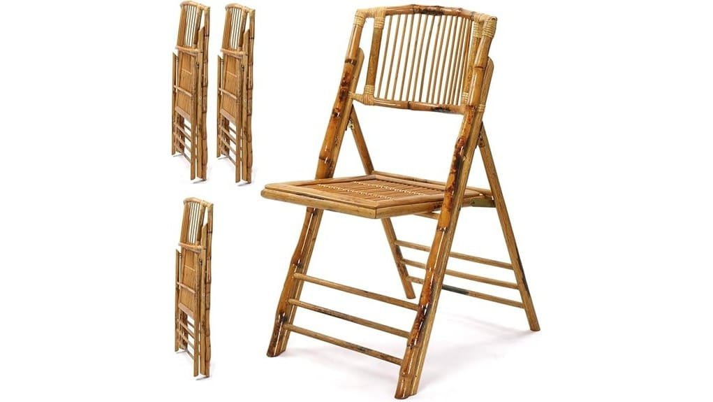 lightweight portable bamboo chair