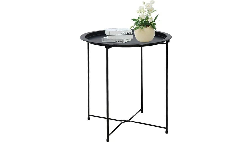 metal garden side table