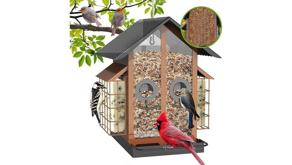 metal outdoor bird feeder