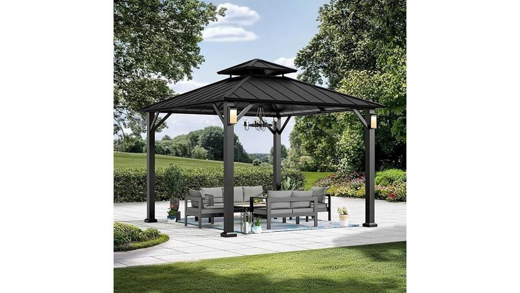 modern 10x10 hardtop gazebo