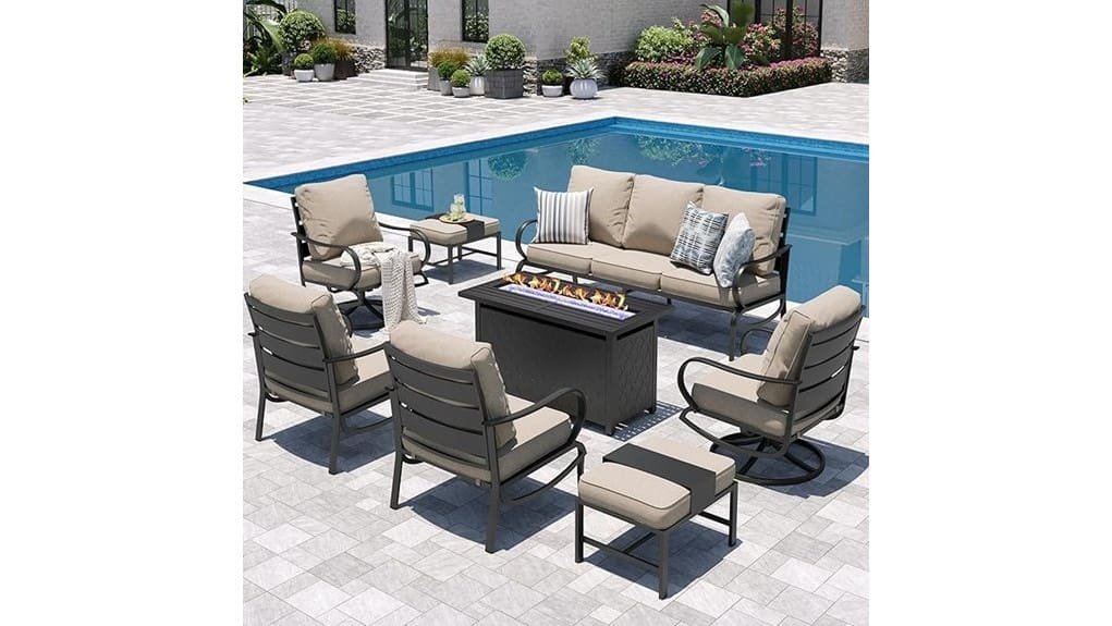 nine piece elegant wicker set