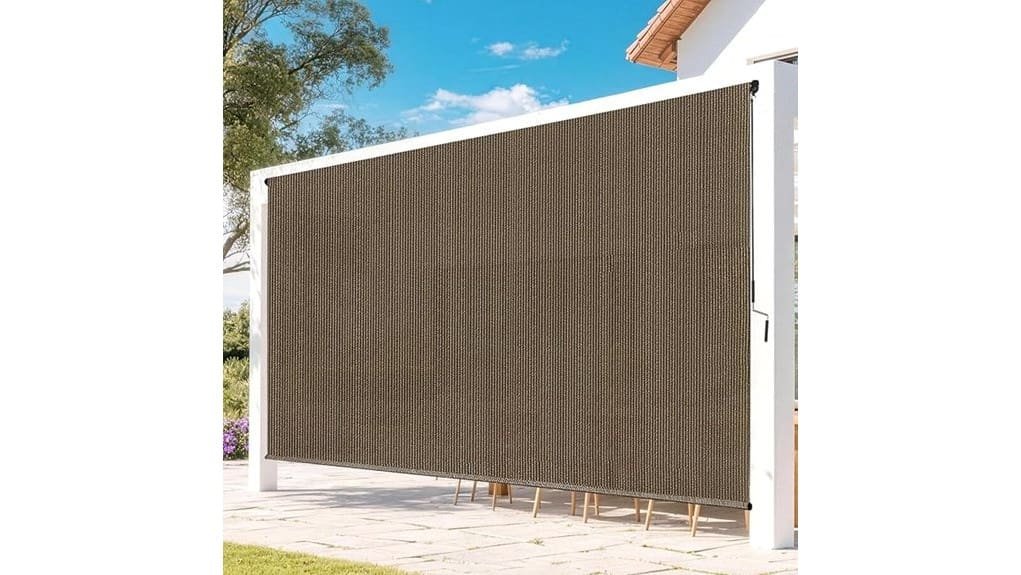 outdoor mocha patio shades