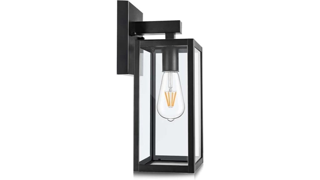 outdoor modern black lantern