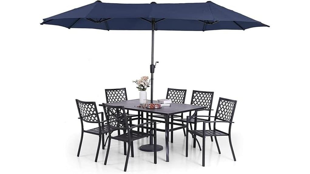 outdoor modern rattan dining set