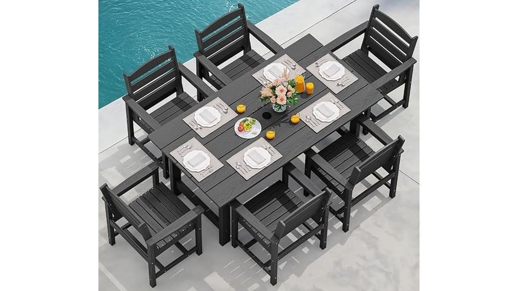 outdoor seven piece patio set