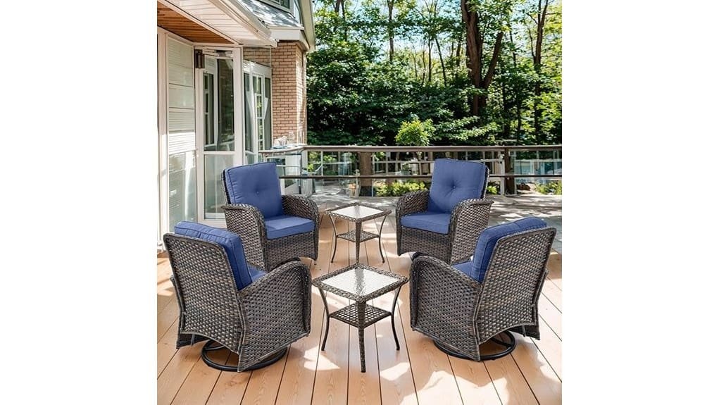 outdoor swivel glider rocker set