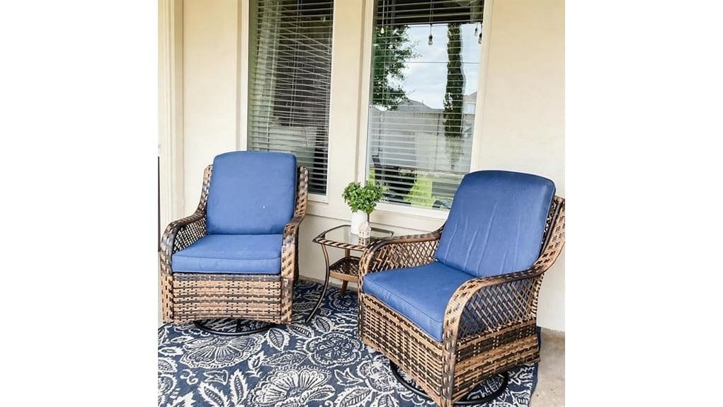 oversized outdoor swivel rockerchairs set