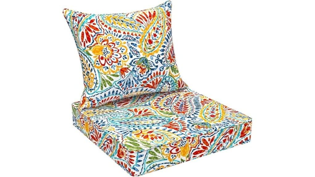 paisley multi outdoor seat cushions