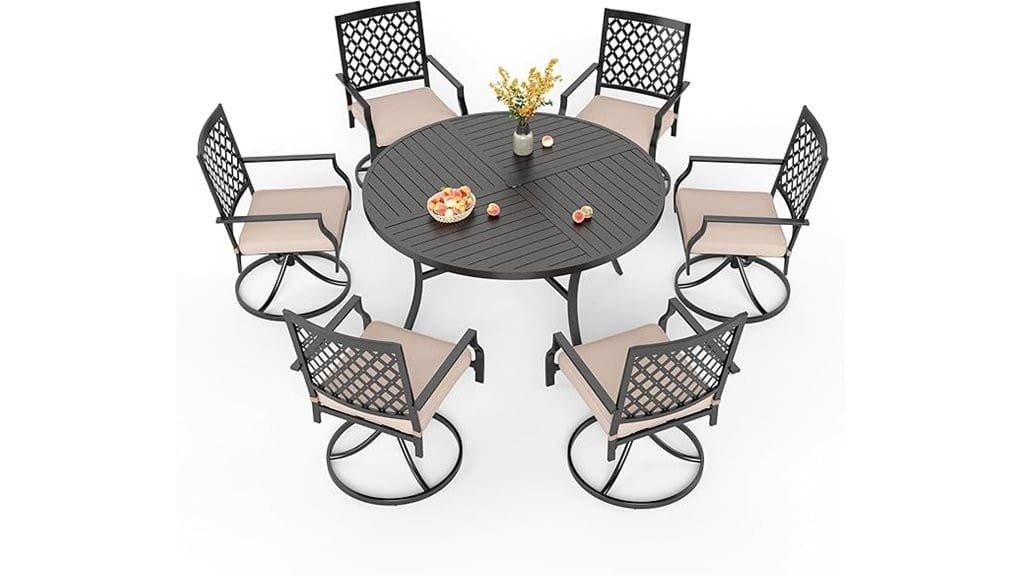 phi villa seven piece outdoor dining