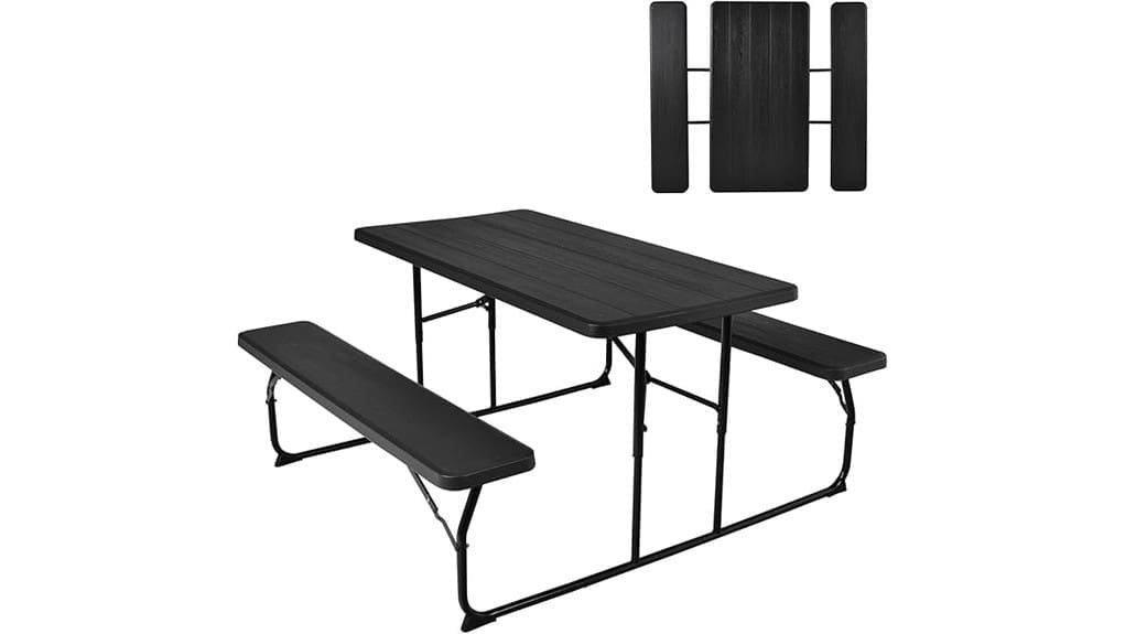 portable wood grain folding furniture